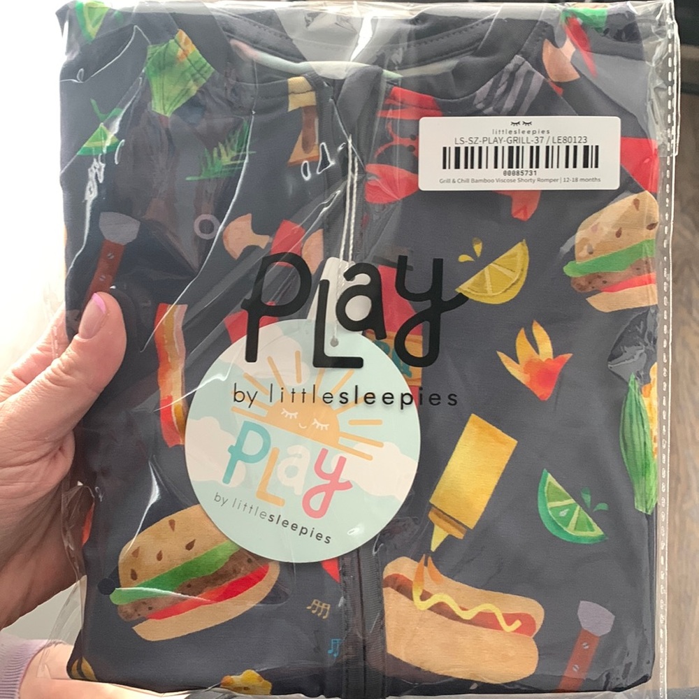 Little Sleepies Grill & Chill shorty romper 12-18 months - New in Bag